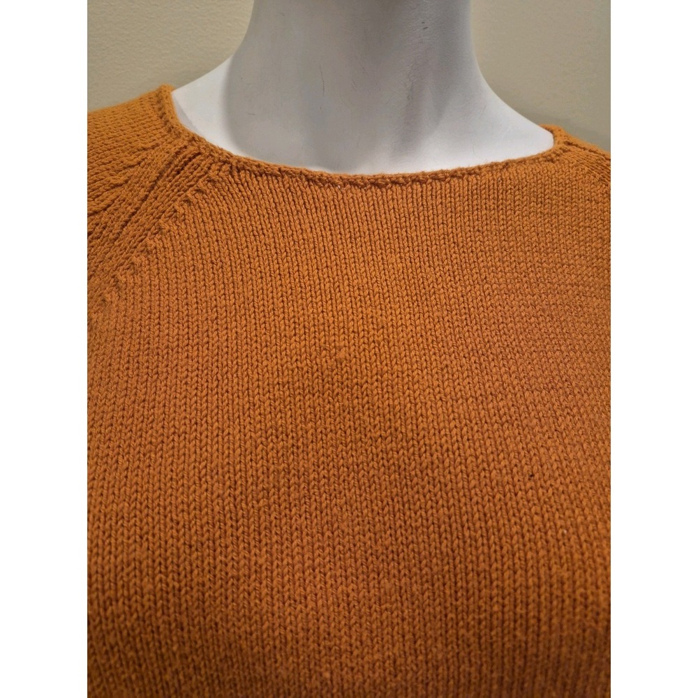 Banana Republic Orange Knit Boatneck Raglan Long Sleeve Sweater Size S EUC - Picture 3 of 11